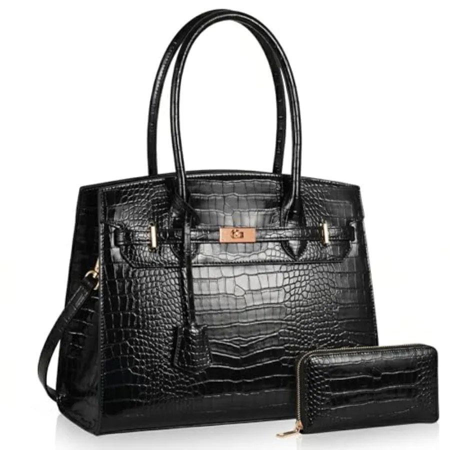 

Designer Classic Top Handbags For women Shoulder Purses For Ladies Adjustable Strap Work Satchel with Wallet