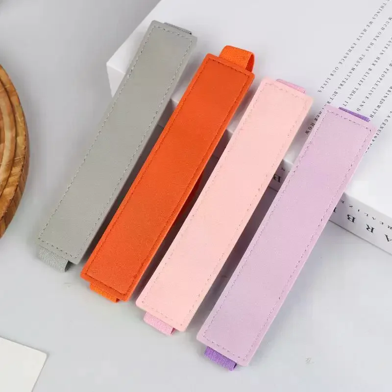 PU Leather Elastic Notebook Band Holders Adjustable Pen Sleeve Pencil Pouch Holder Strap For Notebook Binder