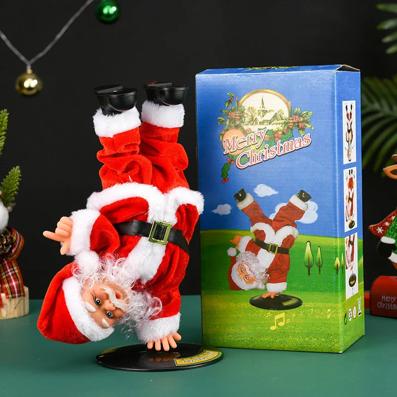 Christmas Decorative Electric Inverted Music Street Dance Santa Claus Doll Creative Children's Christmas Toy view 6