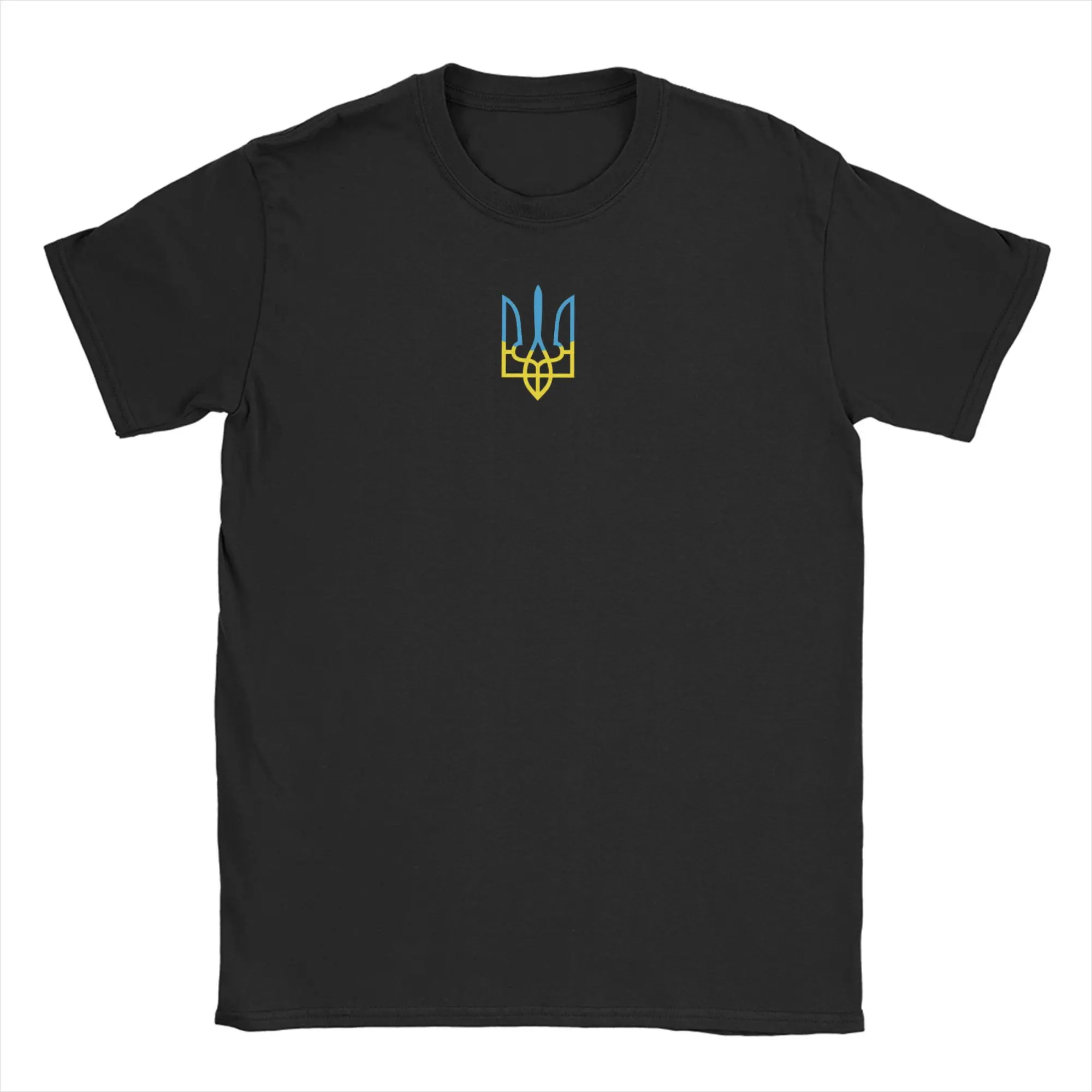 Ukraine Flag Trident Ukrainian T-Shirts Men Women  Funny 100% Cotton Tee Shirt Crew Neck Short Sleeve T Shirts Gift Idea Tops