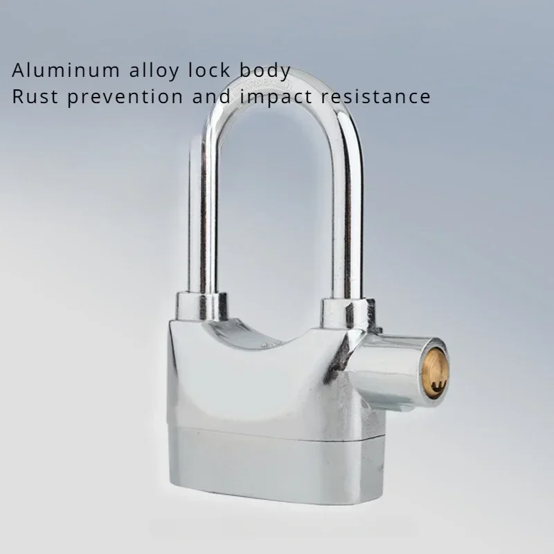 Household All Copper Core Aluminum Alloy Alarm Padlock Anti-theft and Rust Proof Motorcycle Lock Cabinet Lock