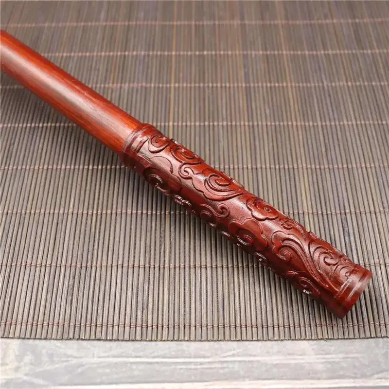 لعبة زخرفة عصا فنون الدفاع عن النفس من خشب الورد روي الذهبي المطلي بالذهب والنحاس وينوان