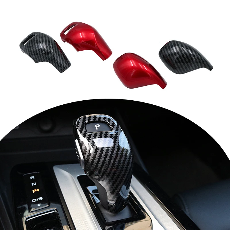 Carbon Fiber Car Interior Gear Shift Knob Head Cover Trim Auto Interior Decoration for MG5 MG6 MG ZS HS 2020 2021 Accessories