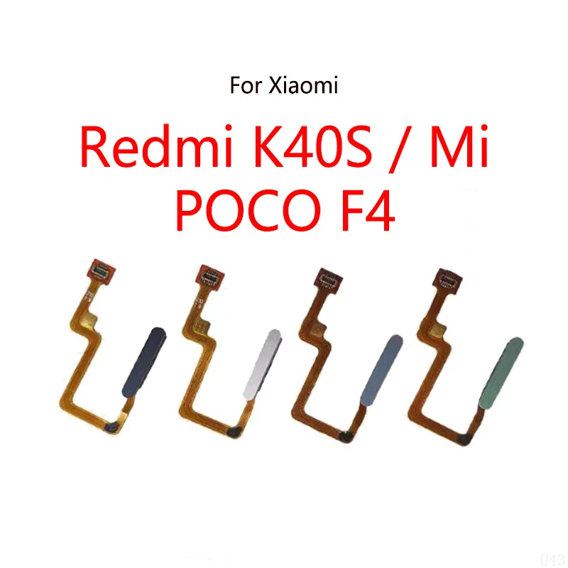 Home Button Fingerprint Touch ID Power Button Switch Mute Side Key On/ Off Flex Cable Redmi K40S / Mi POCO F4 Pocophone 5G