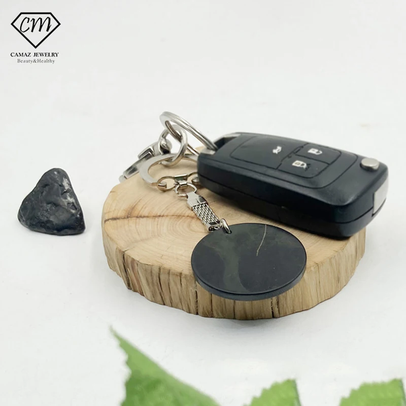 CAMAZ  Shungite Key Ring Car Key Rings For Car Fashion Key Accessory Keyrings Gifts