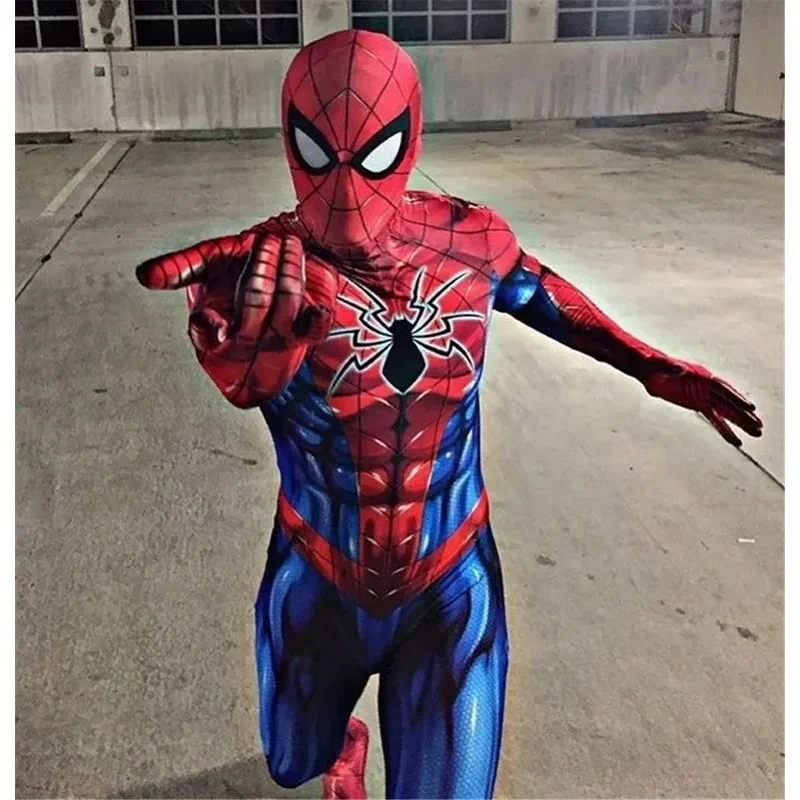 Halloween Anime Costume Spider Ultimate Armor MK 4 Costume Cosplay Fullbody All-New All-Different Superhero Jumpsuit