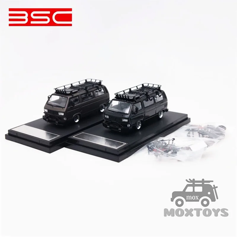 

BSC & MORTAL 1:64 T3 BBS black / MATT GRAY Diecast Model Car