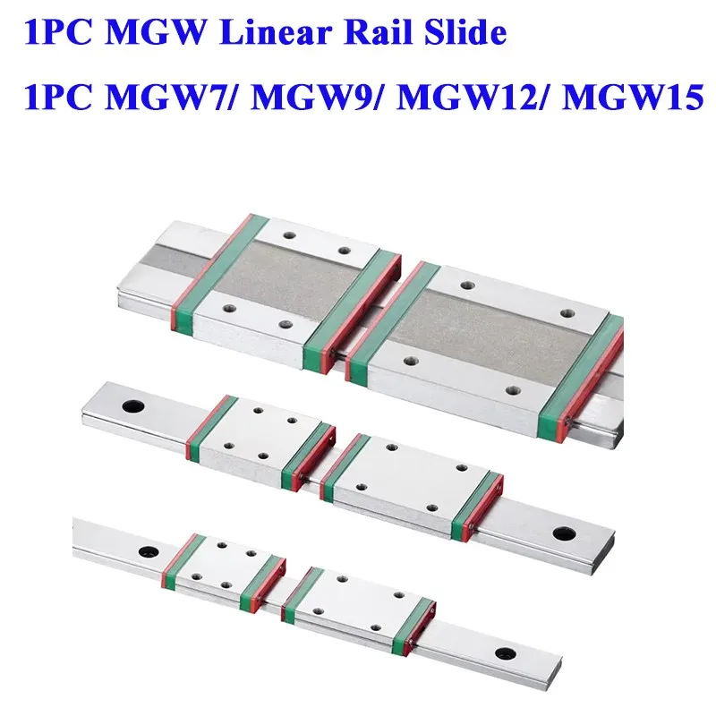 

MGW7 MGW12 MGW9 MGW15 L 100-1000mm Miniature Linear Guide Rail 1PC MGW Linear Guide+1PC MGW carriage Block MGW9H MGW12H MGW15H