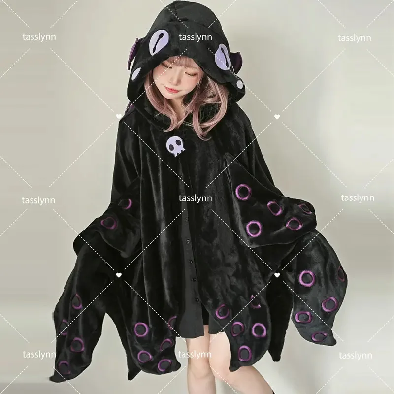 qq34Original Design Cosplay Seraph of The End Halloween Costumes Krul Tepes Octopus Cape Plush Pa - view 2