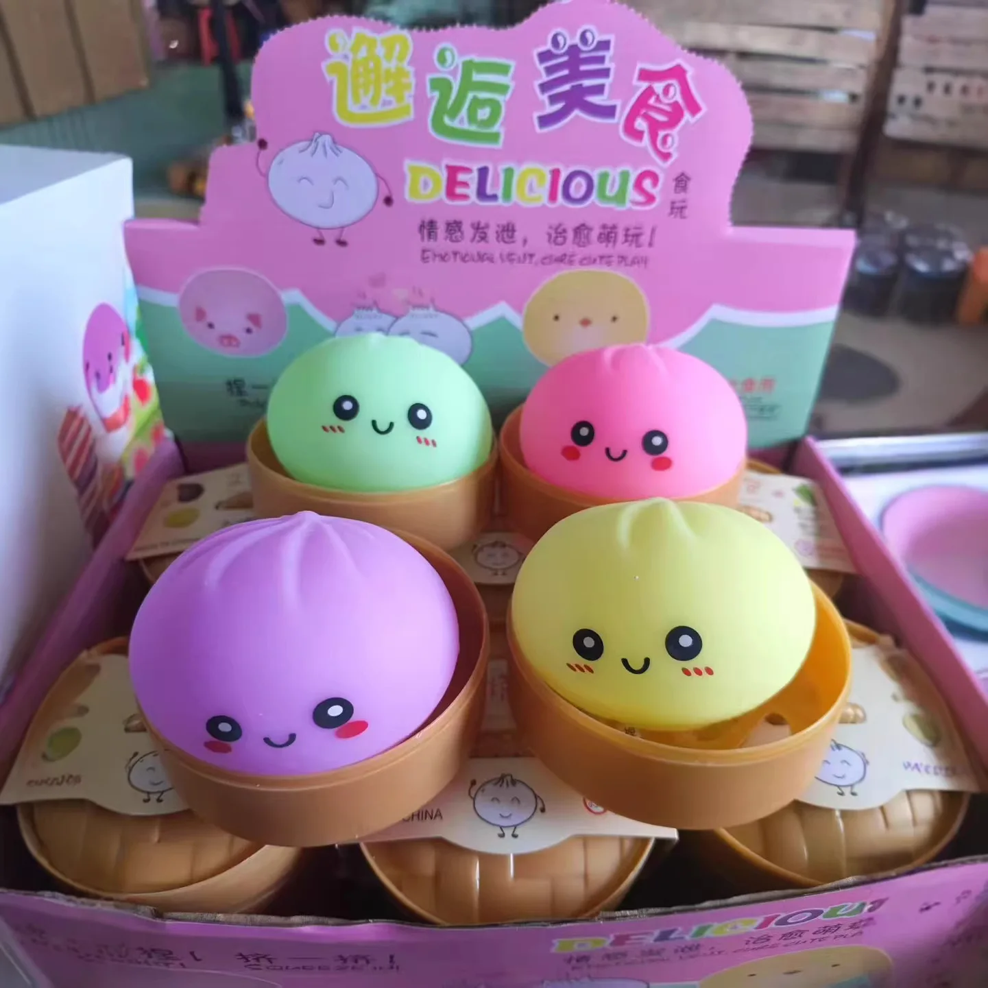 Simulatie Flash Dumpling Drukbal Langzaam rebound Zacht knijpen Decompressie Kantoor Home Decoratie Kinderen Volwassenen Verjaardagscadeaus