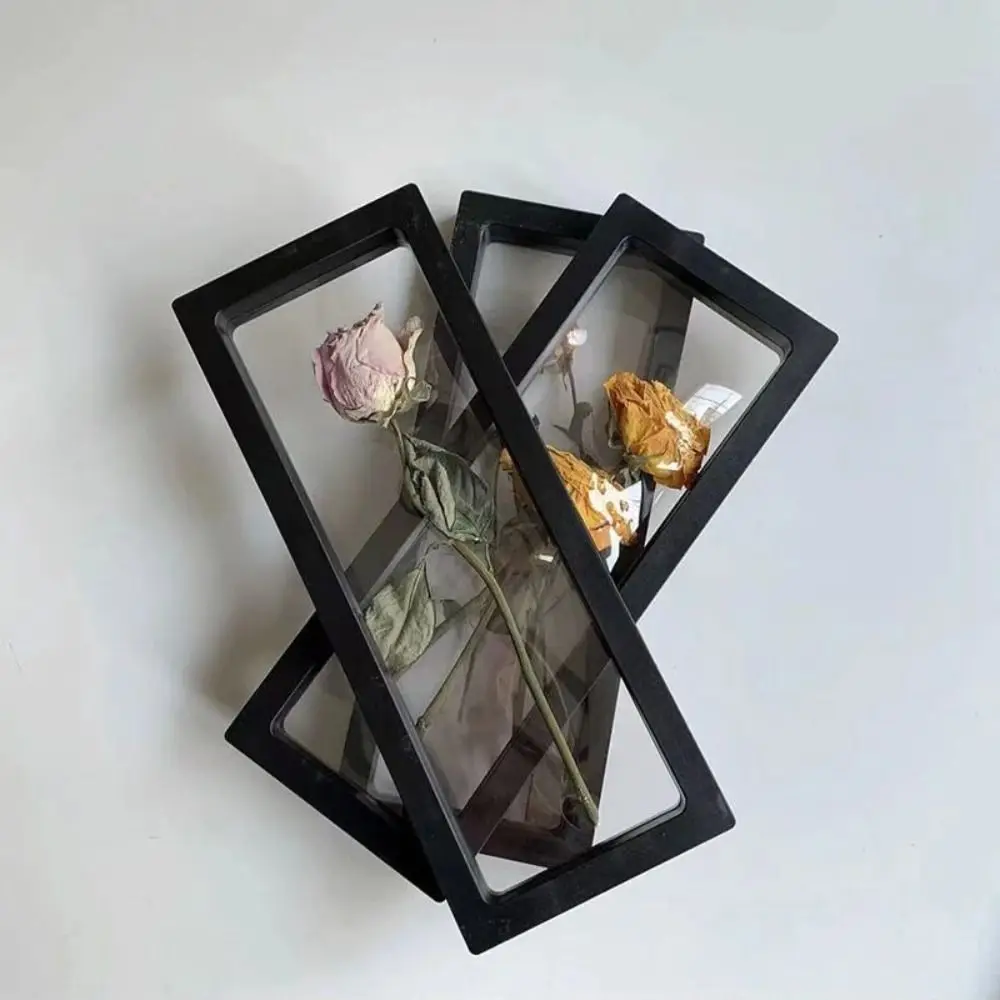 Plastic Dried Flower Frame Storage Box Reusable 3D Transparent Jewelry Storage Case Antioxidant Dried Flowers Photo Frame