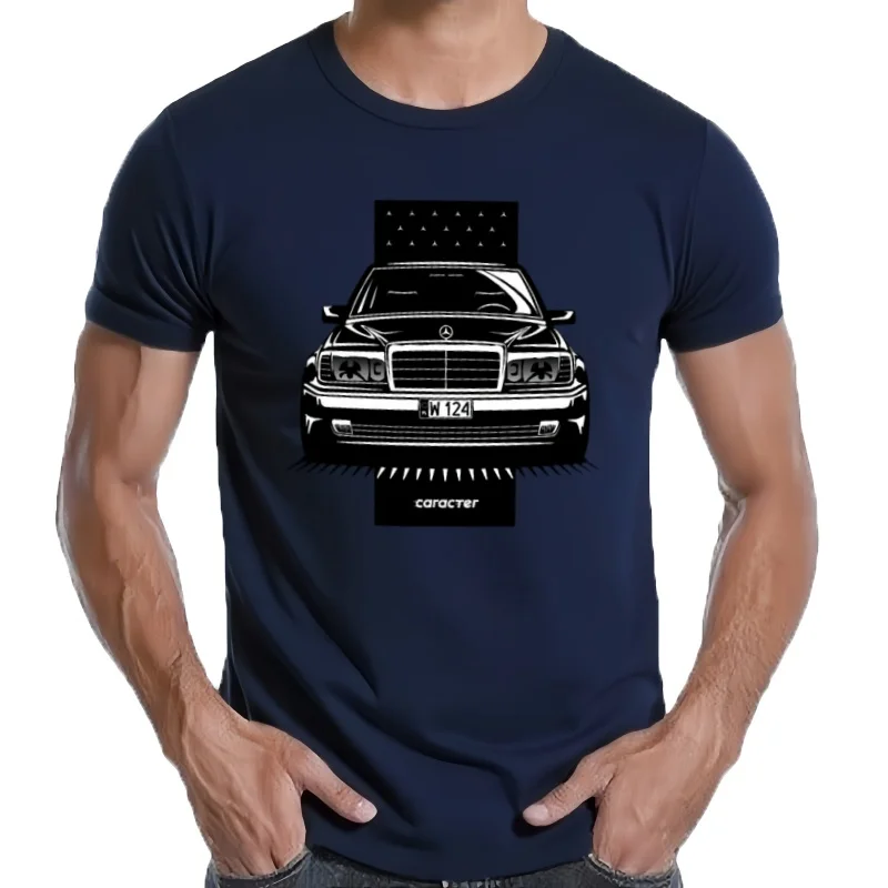 Camiseta Classic W124، camiseta Grafica de gran taille، ropa de lujo de peso pesado de anime para hombres