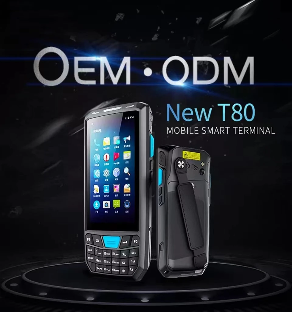T80 Android يده 2D QR Code وBarcode Scanner PDA NFC وقارئ RFID