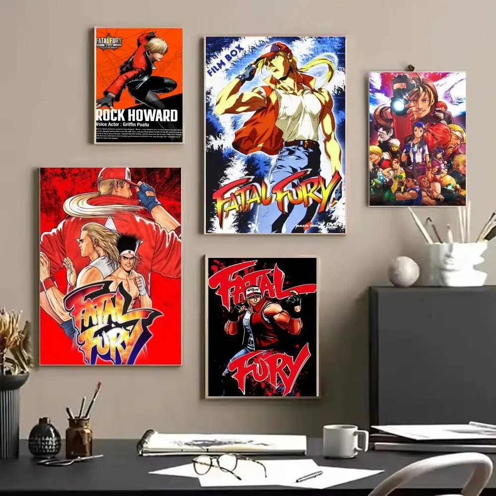Fighting Game F-Fatal Fury Poster Minimalist Modern Wall Art — Perfect for High-End Bedrooms and Home Decor