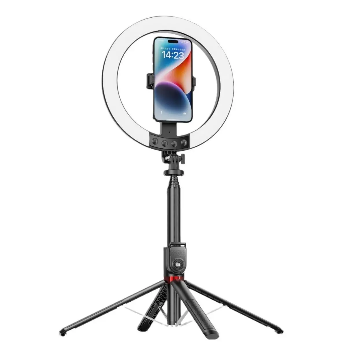 New extended 2.3 meters beauty fill light selfie stick bracket ten inch round fill light outdoor live broadcast bracket