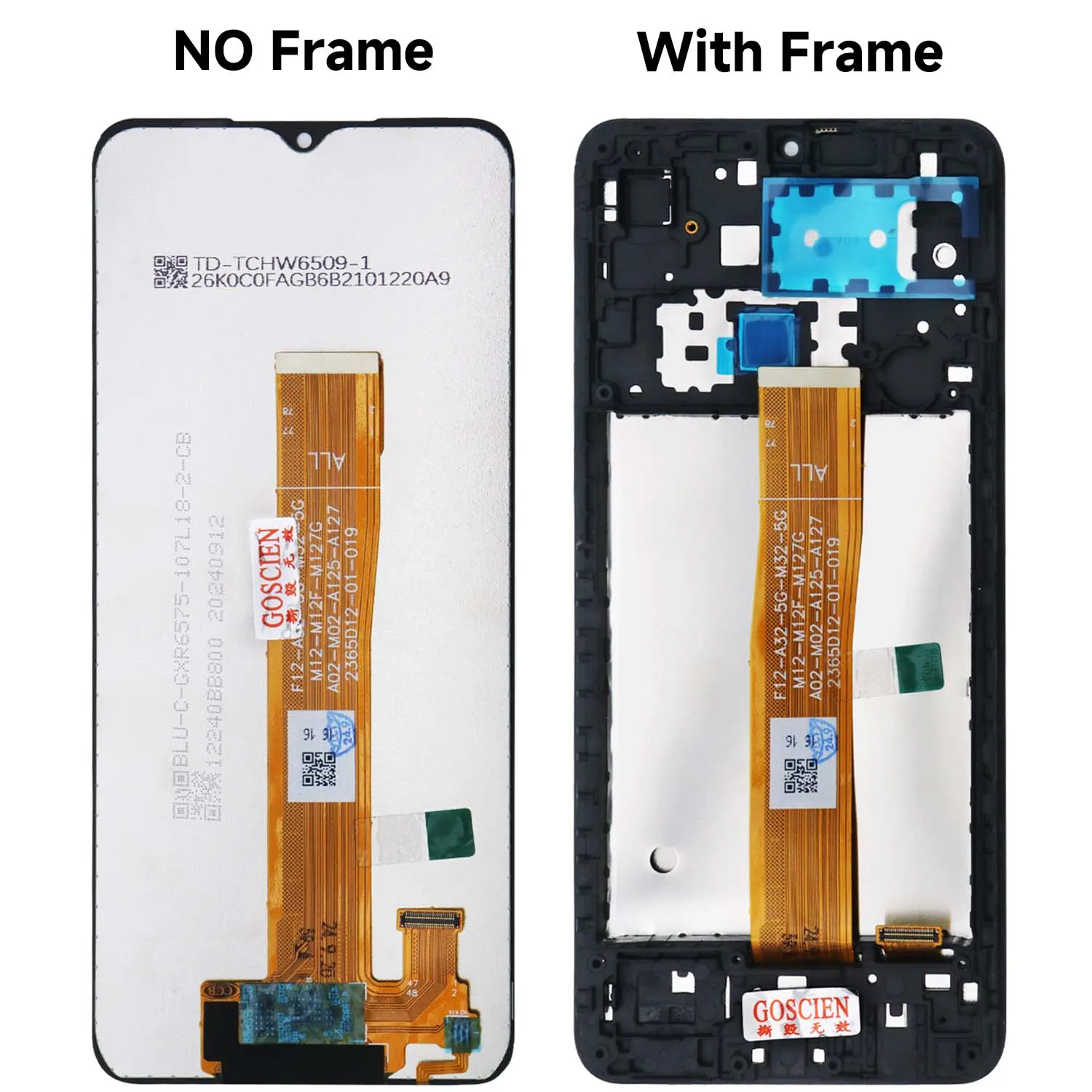 6.5 inch For Samsung Galaxy A02 Display A022 A022M A022F A022G SM-A022F LCD display touch screen with frame assembly Replace