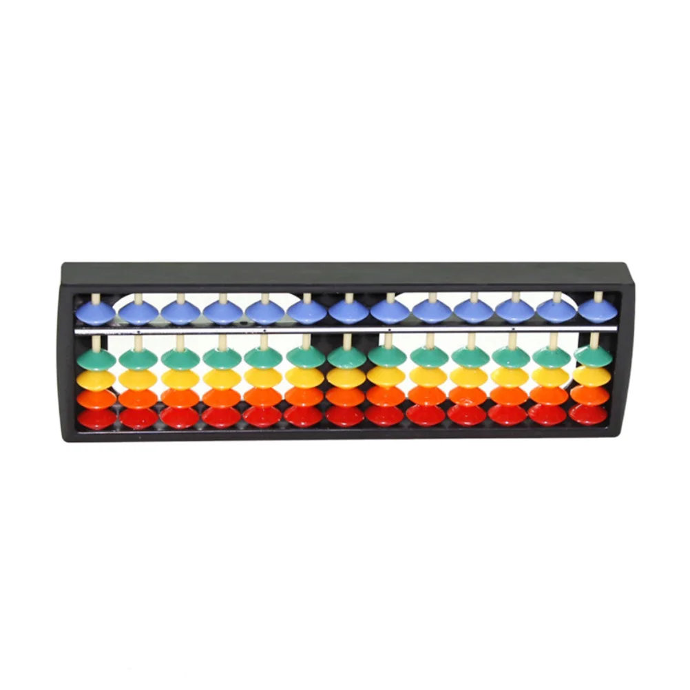 3 Stücke Kunststoff Abacus Braune Perlen Langlebige 13-stellige Stangen Arithmetik Abacus Pädagogisches Zählwerkzeug Kinder Mathematik Lernen