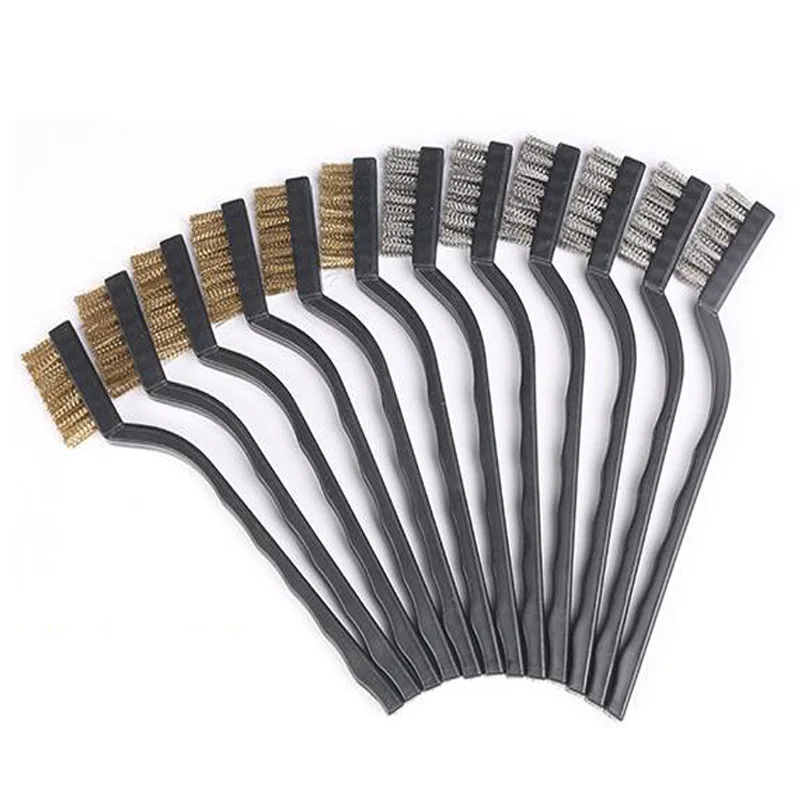 

4pcs/Set Mini Stainless Steel Remove Rust Brushes Brass Cleaning Polishing Detail Metal Clean Tools Home Kits