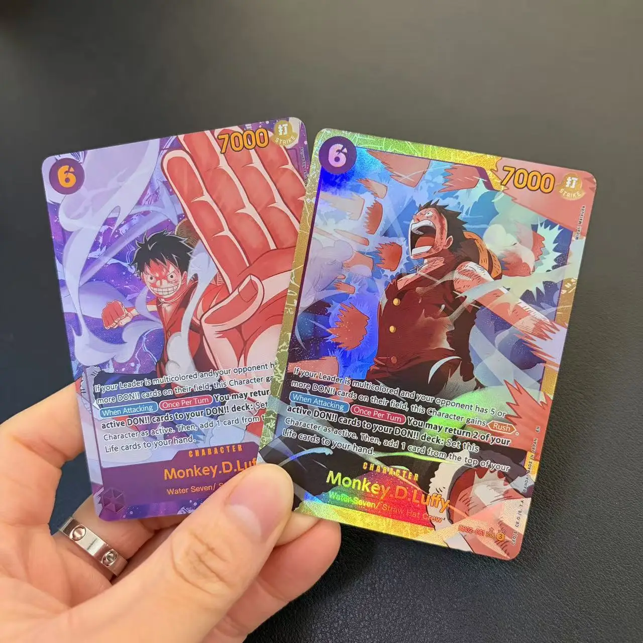 

Новые 2 шт./компл. DIY цельная самодельные карты Лучший том. PRB-02 EB02-061 SEC Monkey D. Luffy OPCG игра Коллекционные карты игрушки подарок