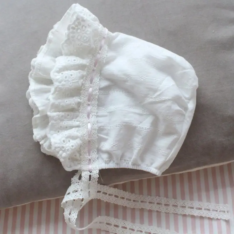 Fashion Baby Ruffle Cap for Girls Newborn Photography Props Kids Hat Summer Cotton Baby Bonnet Hat Infant Accessories