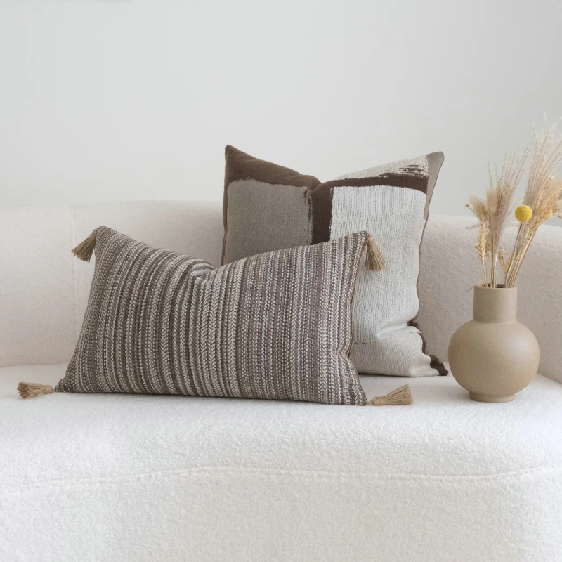 Plaid Stripe Throw Pillow Cover 30x50/45x45CM Sofa Square Waist Cushion Cover Modern Simplicity Decor Home Decorative Pillowcase
