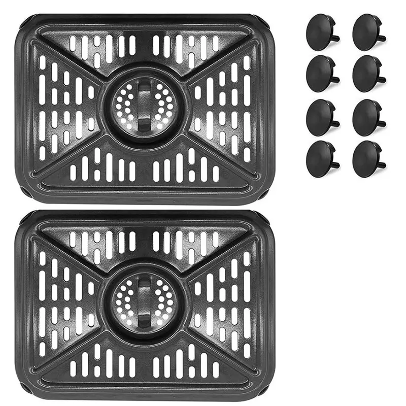 [B25B!】 Dishwasher Safe Replacement Grille Pan With Rubber Bumpers For Ninja Foodi DZ401 DZ550 10QT Dualzone Dual Zone Air Fryer
