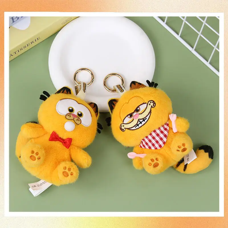 Kawaii Anime Garfield Plüsch Spielzeug Schlüsselbund Kreative Cartoon Weiche Angefüllte Puppe Rucksack Anhänger Freund Geburtstag Geschenk Peripherie