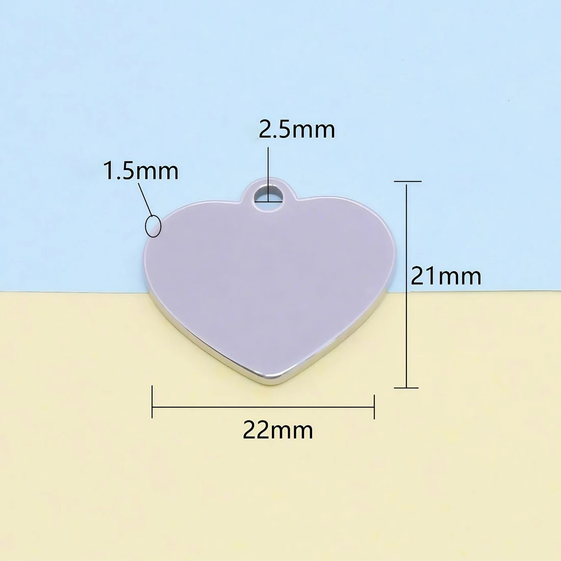 Multi Shapes Blank Engravable Stainless Steel Tag Charms Heart Oval Square Rectangle Pendant DIY Custom Name Jewelry Findings