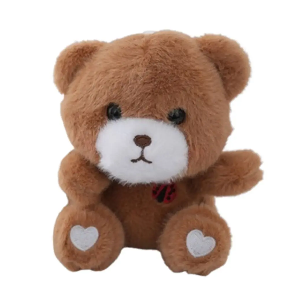 Animales de peluche, llavero de osito de peluche, juguete de pareja bordado, oso de peluche, muñeco sentado, muñeco de peluche, colgante de bolsa de oso de 13Cm