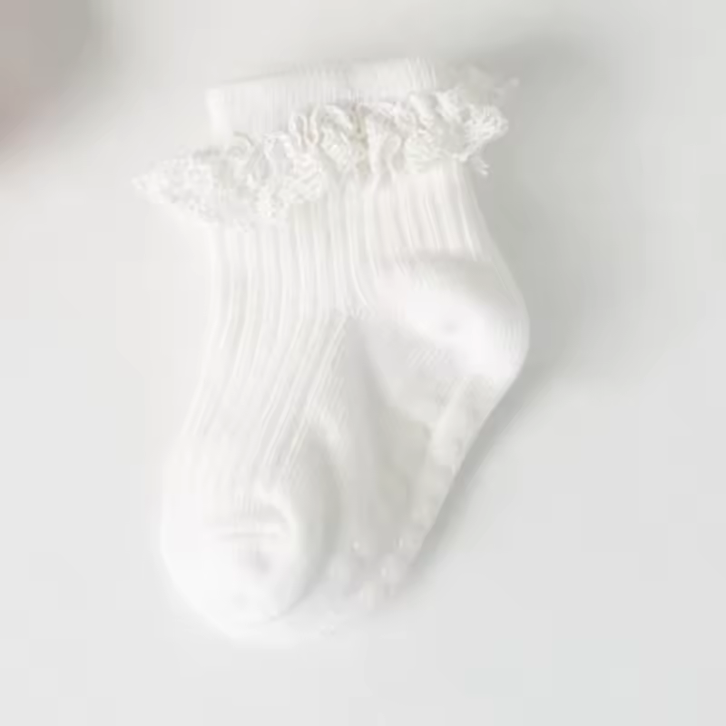 4Pair/lot new baby children's non-slip autumn winter cotton socks solid color baby foot socks - Image 6