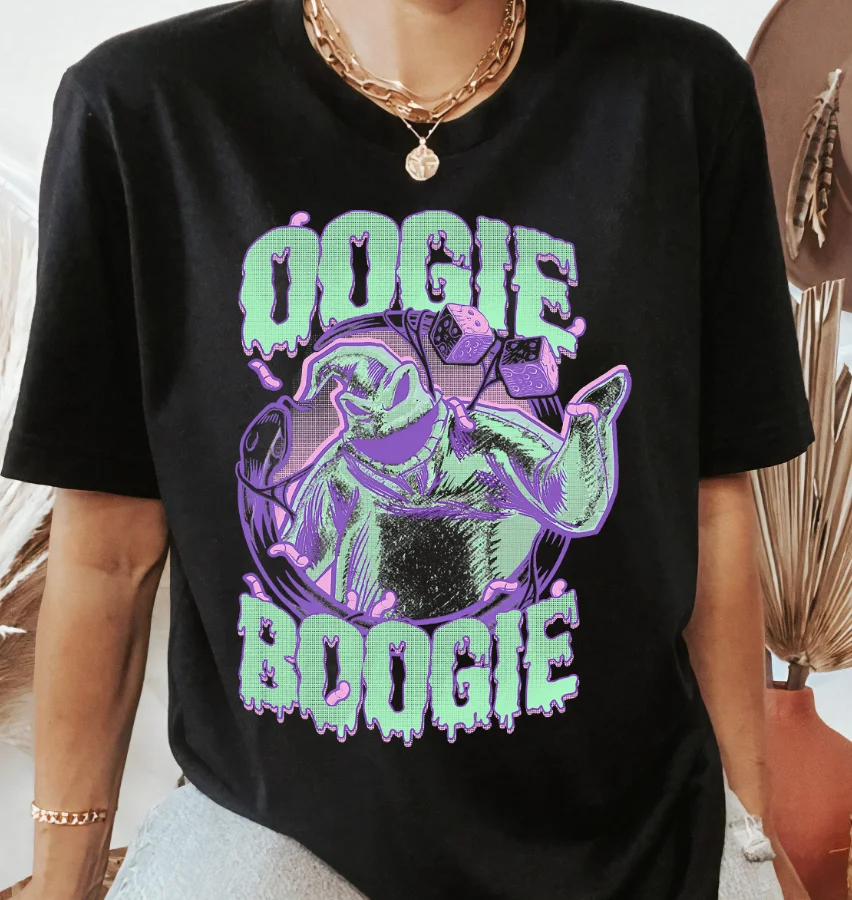 

Disney The Nightmare Before Christmas Oogie Boogie Portrait T-Shirt Jack Skellington Halloween
