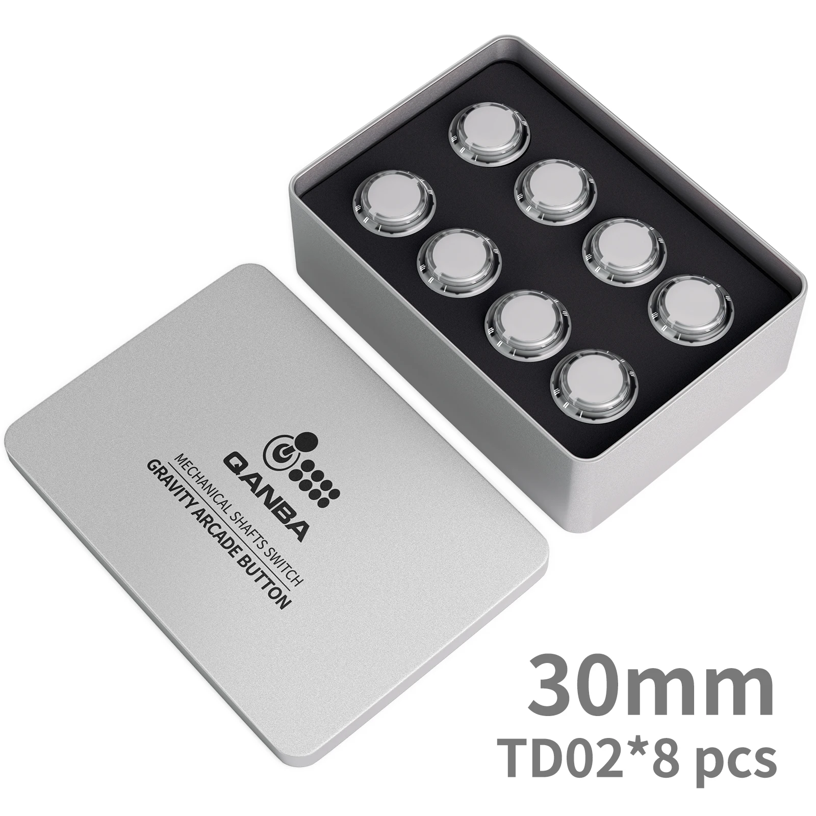 Qanba Gravity KT Arcade buttons Mute snap-in button 30mm Arcade Joystick DIY Parts (8Pcs)