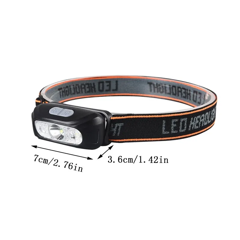 LED New Sensor Headlamp USB Rechargeable Strong Light Waving Induction Waterproof Fishing Headlamp Built-in Lithium Battery Head