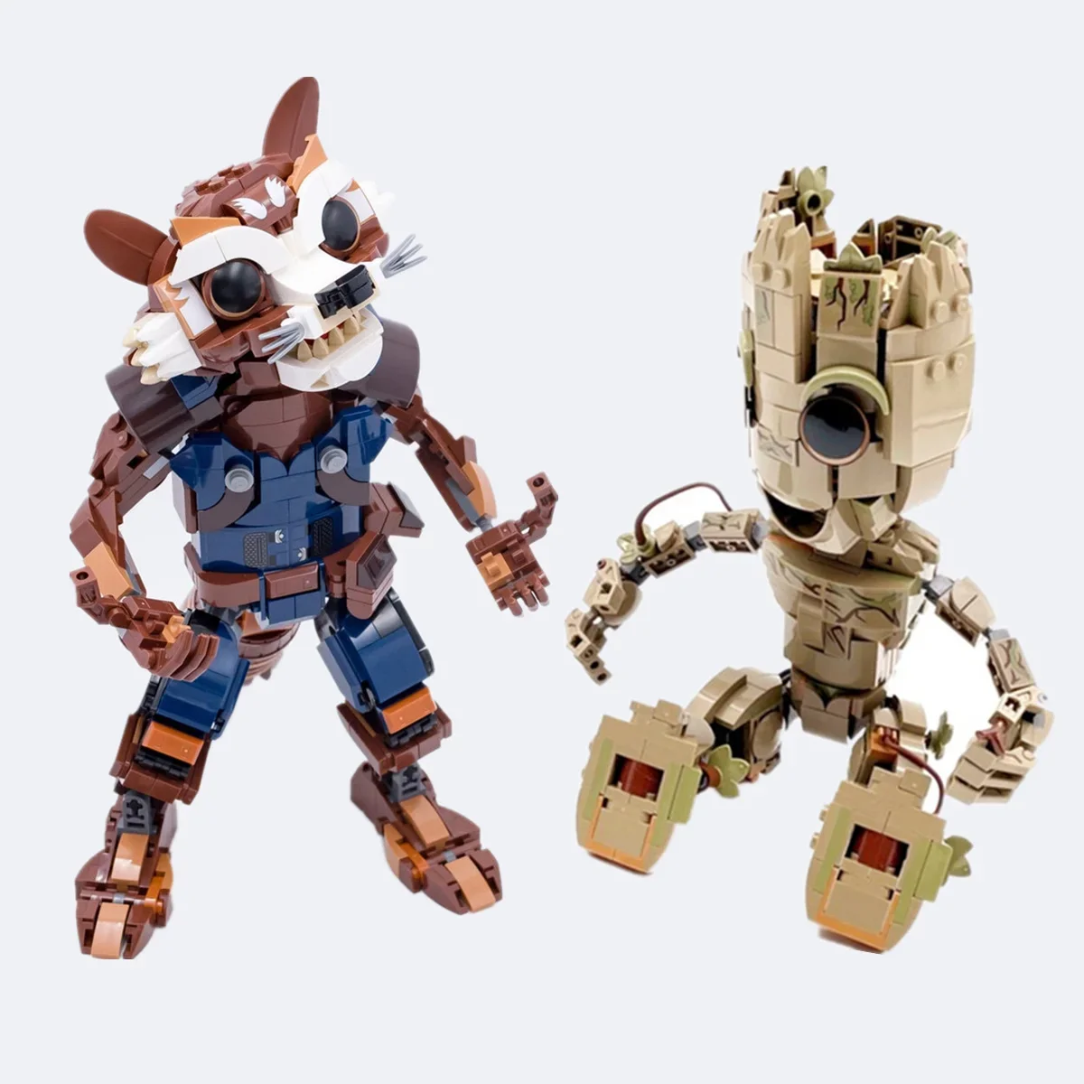 Miniso Marvel Rocket Raccoon I AM Groot Guardians Galaxy SUPERHEROES Avengers Model Building Block Bricks Toy Gift Set