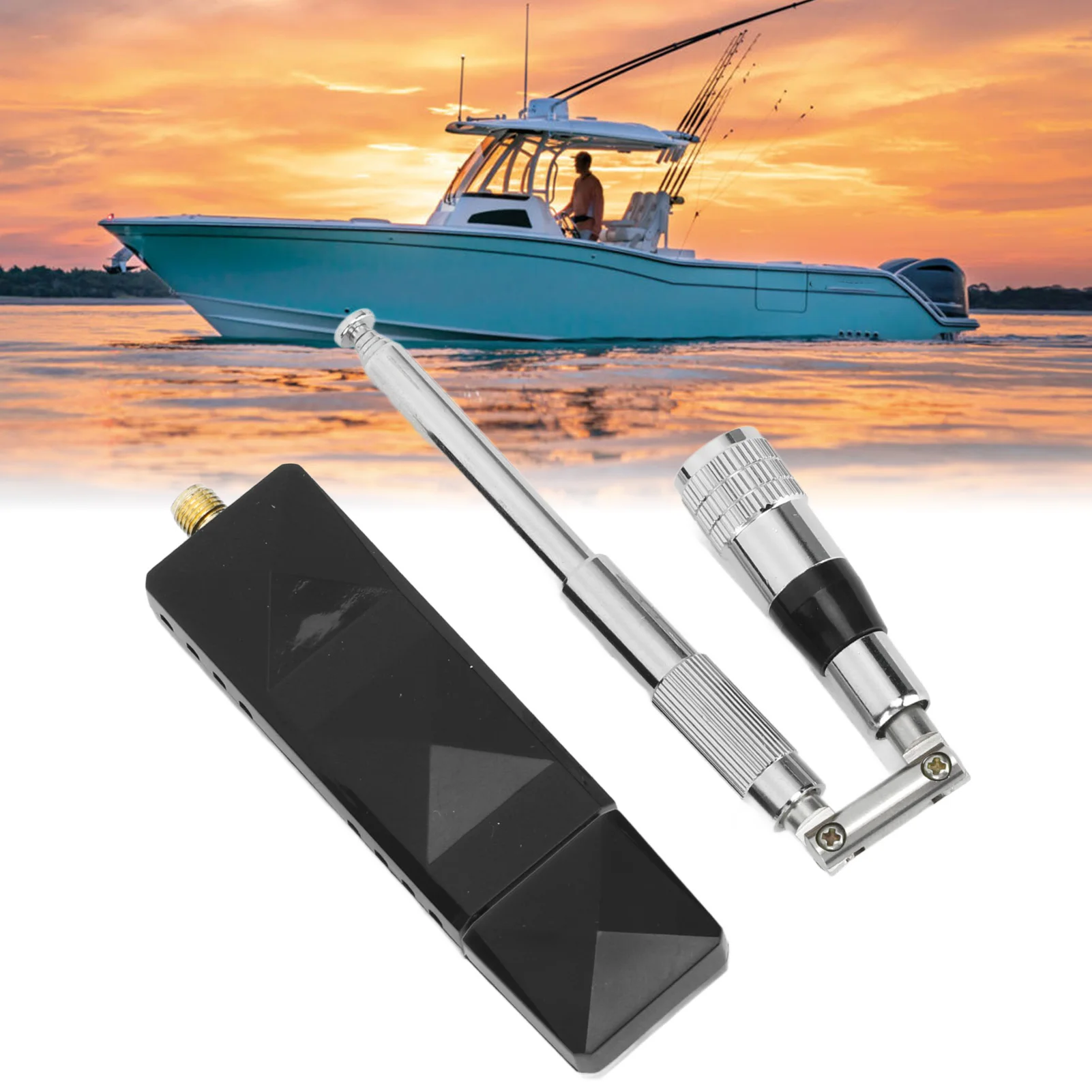 

Portable AIS Receiver Dual Channel AIS Receiver USB Output with Antenna Stainless Steel Foldable Portable for Boat Marine