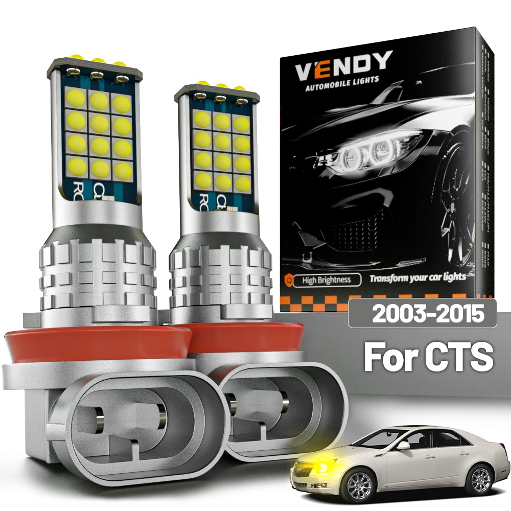 2pcs LED Fog Light For Cadillac CTS 2003-2015 2004 2005 2006 2007 2008 2009 2010 2011 2012 2013 2014 Canbus Accessories