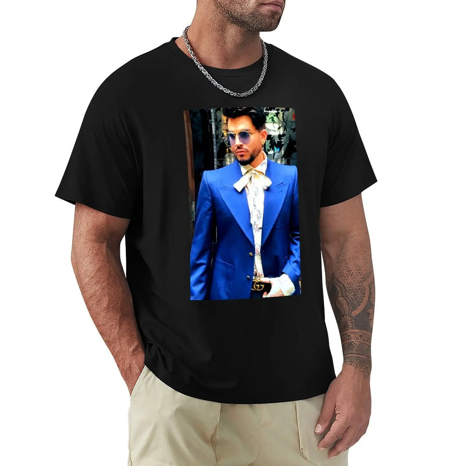 London Fashion Adam Lambert T-Shirt Aesthetic clothing quick drying plus sizes clothes for men