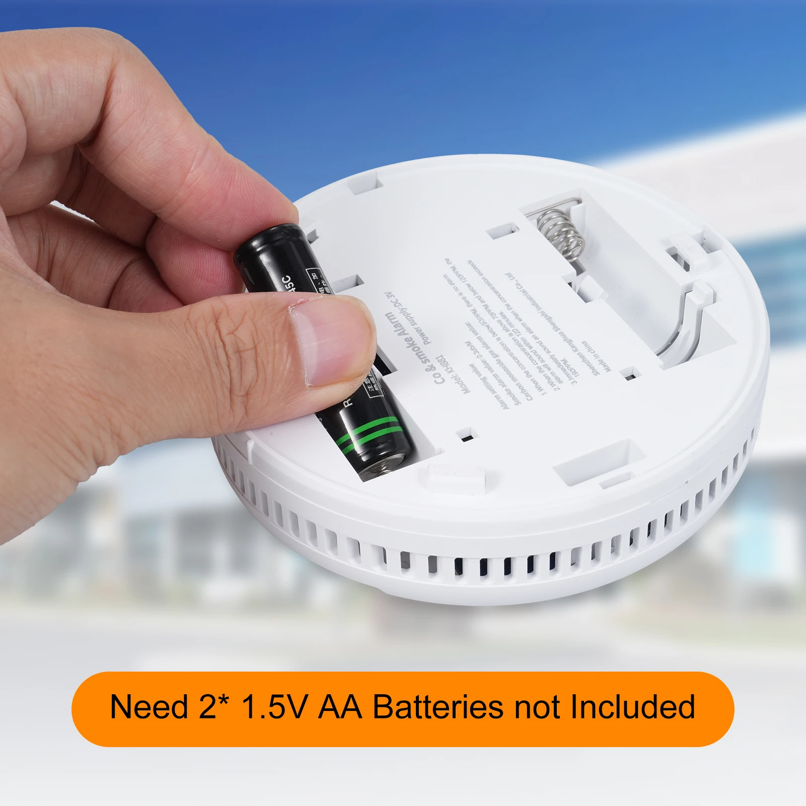 كاشف إنذار أول أكسيد الكربون 2 في 1 مستشعر مزدوج مع شاشة عرض LCD للفنادق والمباني المكتبية والمباني التعليمية #4