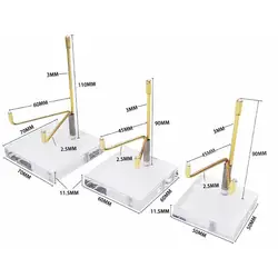 Acrylic Display Stand for Pottery Platters Display Stand for Earth Rocks Metal Display Stand with Acrylic Base for Collections