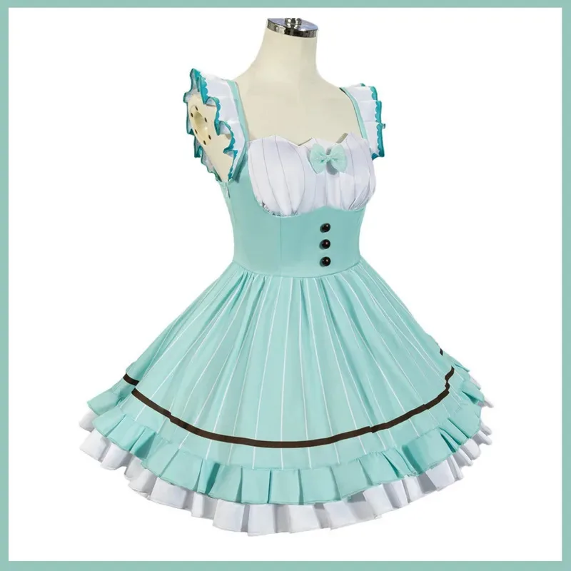 أنيمي لوف لايف! سوبر ستار!! واكانا شيكي أزياء تنكرية فستان الأميرة لوليتا تنورة شعر مستعار امرأة مثير Kawaii ملثمين أسود ؛ 3,c'5.b;8' #5
