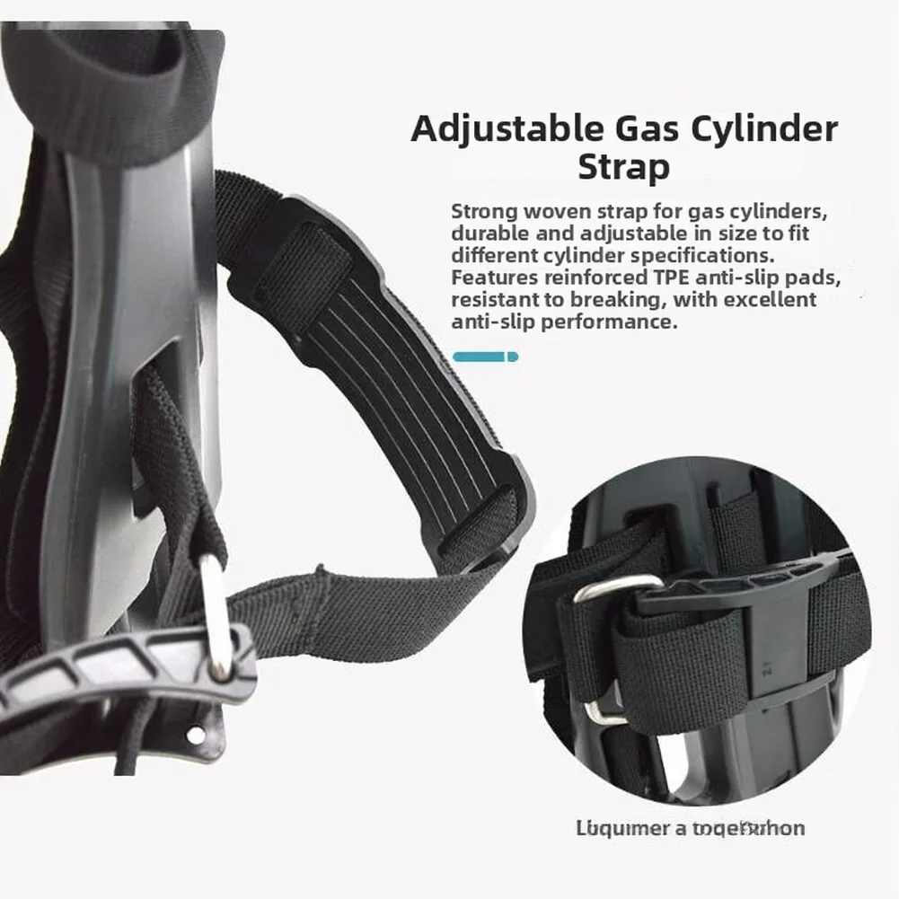 Lightweight and Diving Cylinder Frame for 7-12L Oxygen Bottle with 38.5x21cm Back Panel and Secure Fastening System