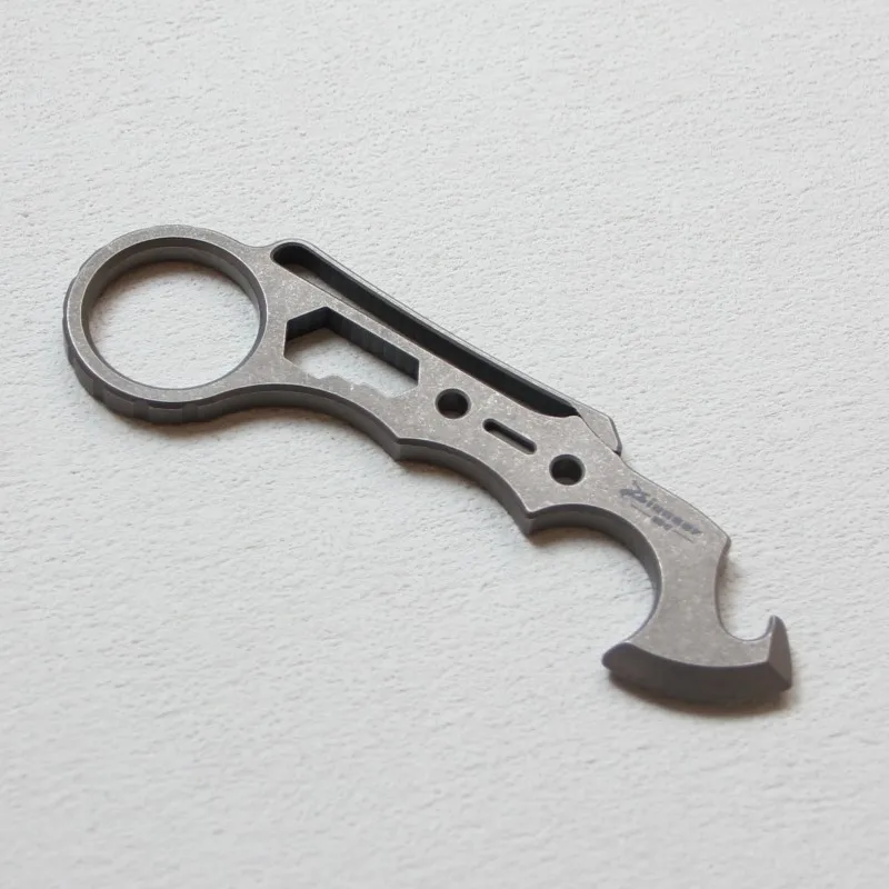 Mini Outdoor Portable EDC Multi-function Titanium Alloy Crowbar for Emergency Car Window Breaking Tool