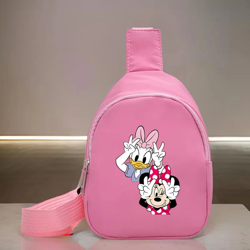 

Crossbody Messenger Bags for Girl Coquette Bow Minnie Mouse Print Small Shoulder Bags Cartoon Baby Girl Purse for Daily Travel