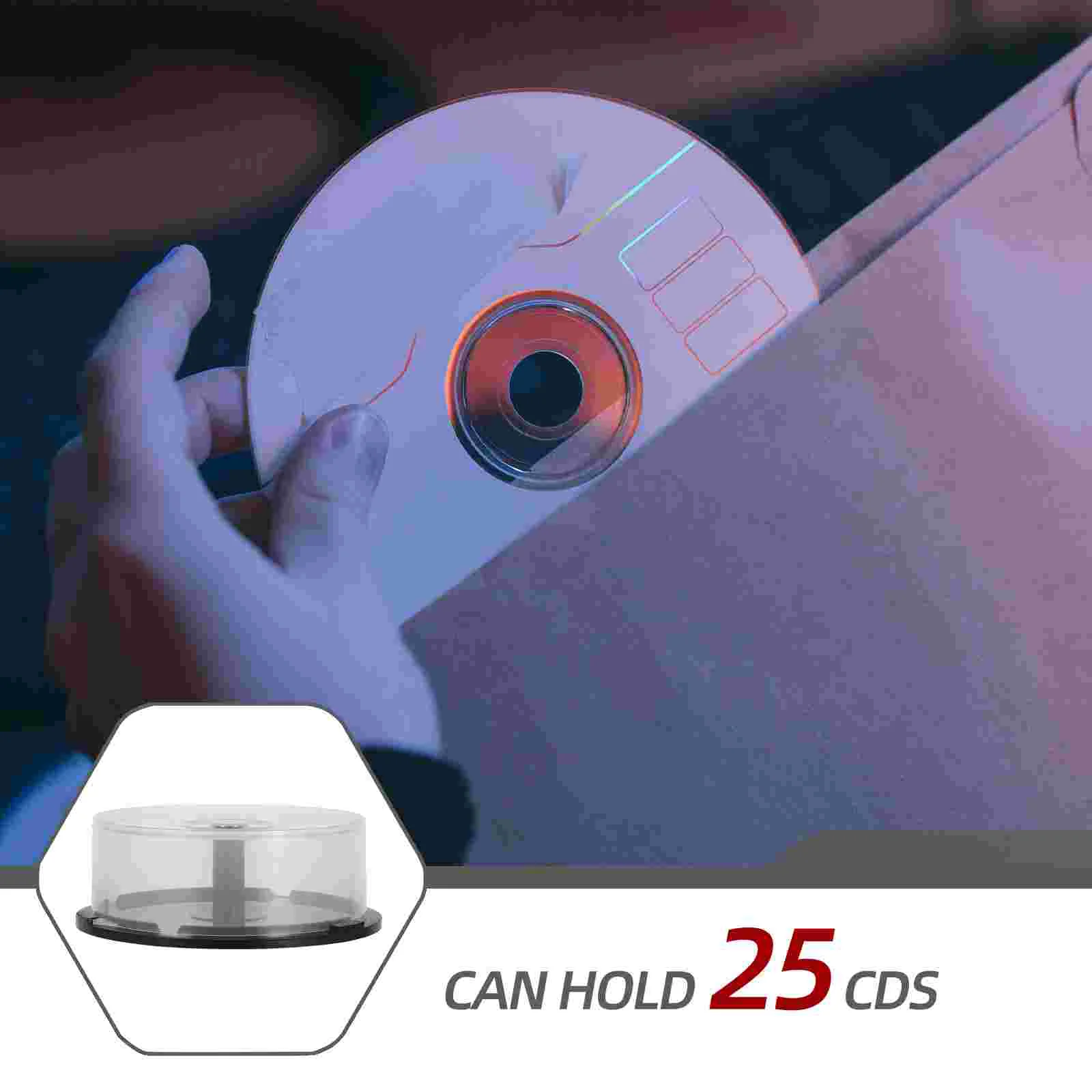 CD Storage Bin Empty Container Bracket Spindle Dvd Containers Carousel Pp Round Holder Bucket