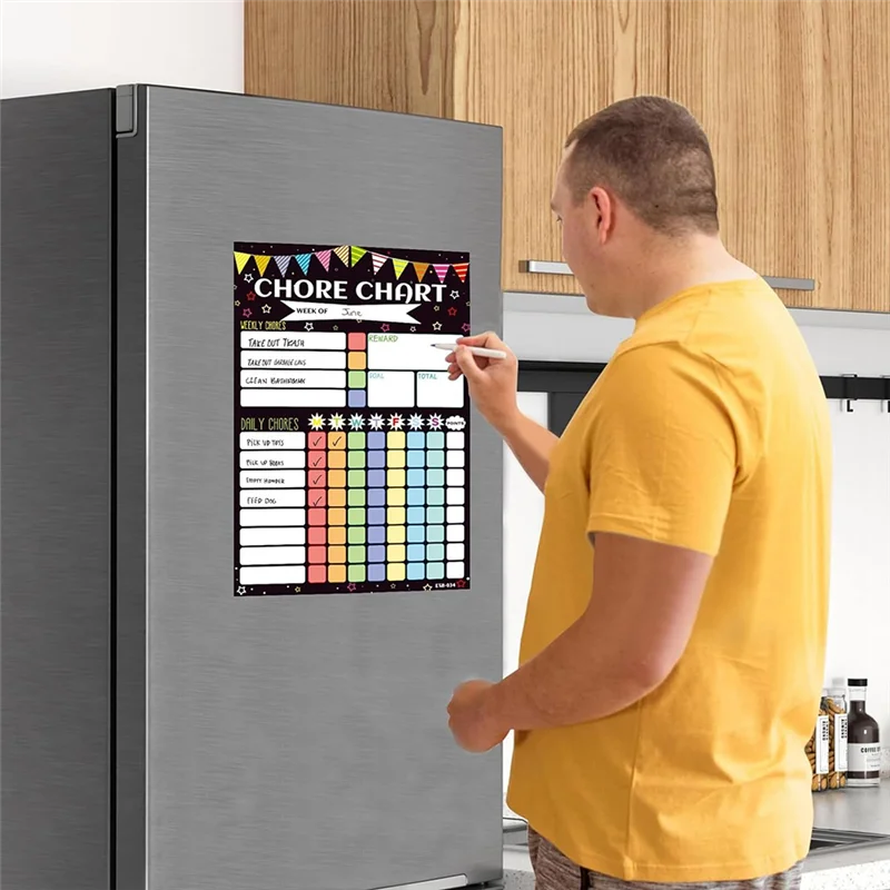 Gráfico de recompensa de planejamento magnético altamente recomendado-2PCS para adolescentes Gráfico de tarefas diárias para geladeira