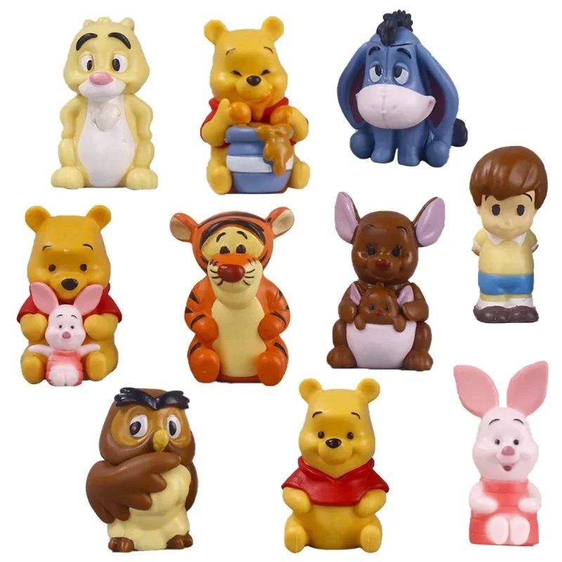 

Dsn 10pcs Cute Cartoon Winnie The Pooh Action Figure Toy Pooh Bear Tigger Eeyore Piglet Action Figure Toy Gifts for Kids