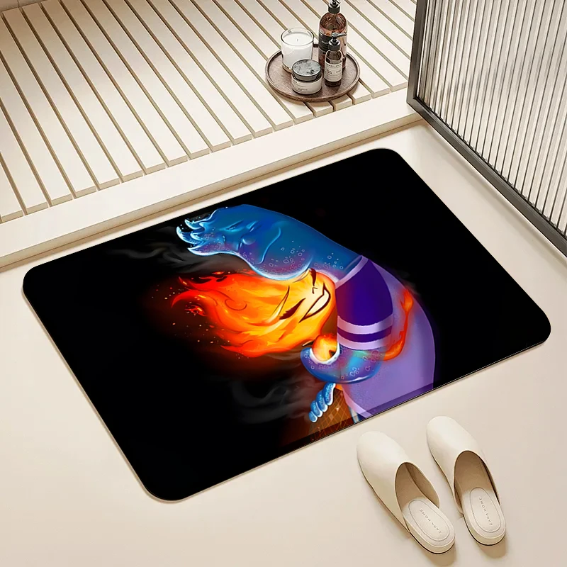 

Disney Elemental Hug Door Mat Non-Slip Washable Floor Rug for Home Bathroom Kitchen Decor