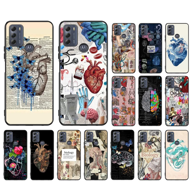 Human Ananatomy Body Biology Phone Case ForMoto Edge 50 40 Pro Edge 40 30 Ultra Neo Fusion G Power G Stylus G Play E32 E20 E40