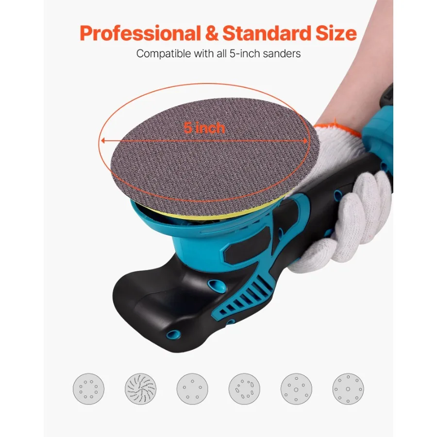 5 インチメッシュ研磨サンディングディスク 50 個グリット 80 120 80 240 320 サンドペーパー
