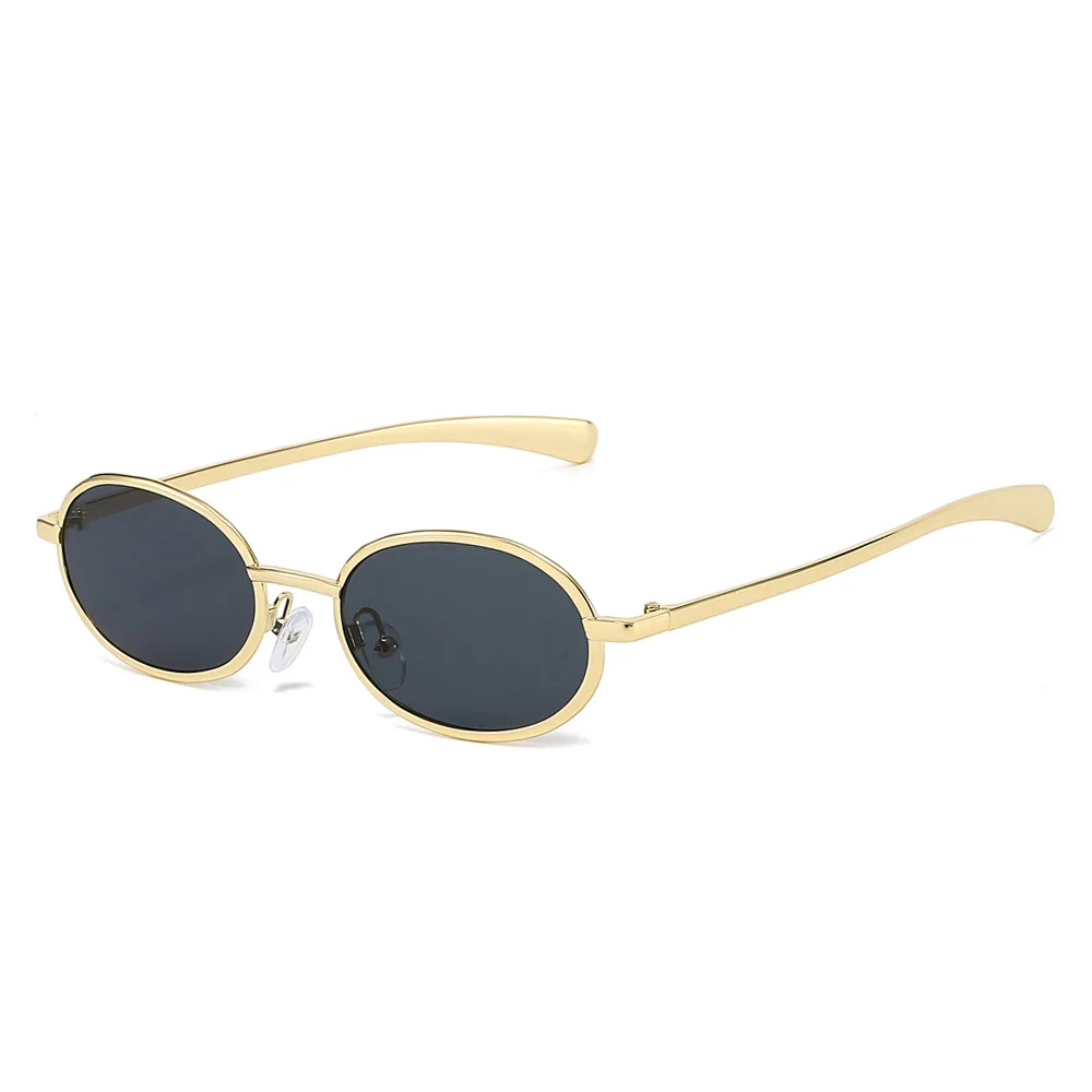 2025, Y2k-Sonnenbrille für Damen und Herren, oval, Punk-Stil, Metall, stilvoll, Sonnenschutz, UV400, Party, Straßenbrille